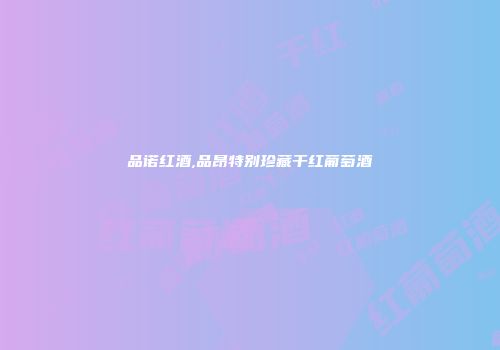 品诺红酒,品昂特别珍藏干红葡萄酒