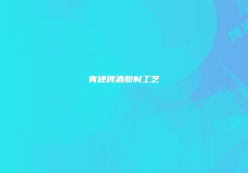 青稞啤酒酿制工艺