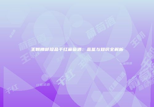 王朝樽御珍品干红葡萄酒：品鉴与知识全解析