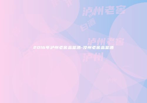 2016年泸州老窖品鉴酒-汝州老窖品鉴酒