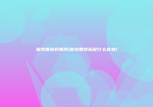酩悦香槟好喝吗(酩悦香槟搭配什么食物)