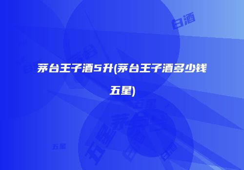 茅台王子酒5升(茅台王子酒多少钱五星)