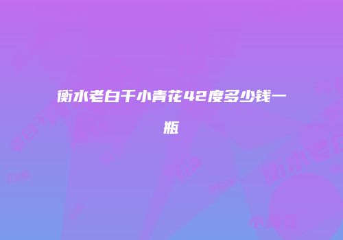 衡水老白干小青花42度多少钱一瓶