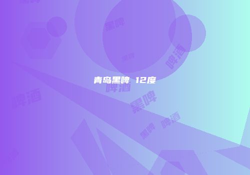 青岛黑啤 12度
