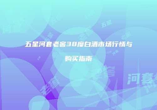五星河套老窖38度白酒市场行情与购买指南