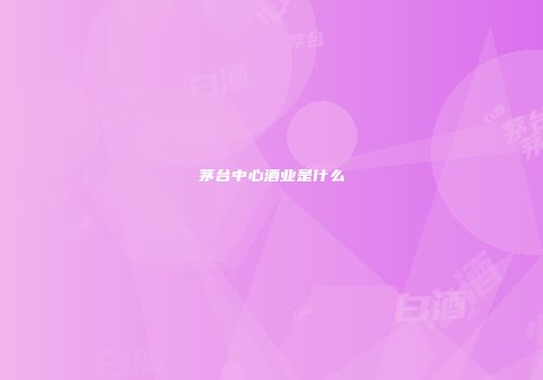 茅台中心酒业是什么