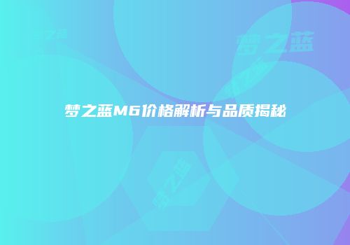 梦之蓝M6价格解析与品质揭秘