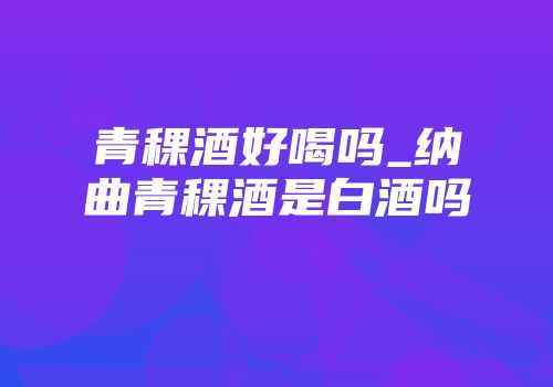 青稞酒好喝吗_纳曲青稞酒是白酒吗