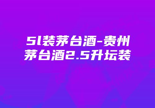 5l装茅台酒-贵州茅台酒2.5升坛装