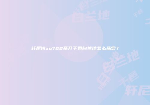 轩尼诗xo700毫升干邑白兰地怎么品尝？