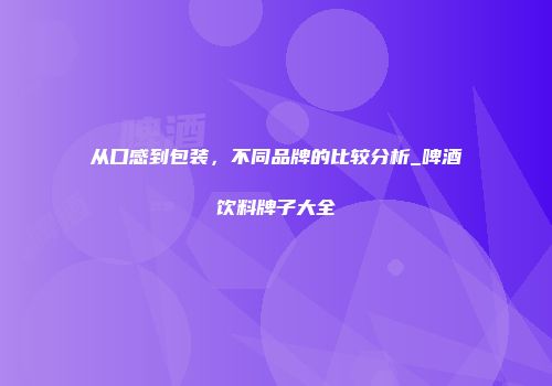 从口感到包装，不同品牌的比较分析_啤酒饮料牌子大全