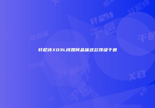 轩尼诗XO3L钱如何品味这款顶级干邑