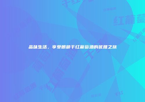 品味生活，享受朗耕干红葡萄酒的优雅之旅
