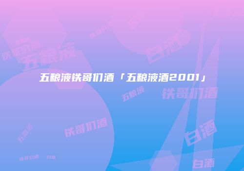 五粮液铁哥们酒「五粮液酒2001」