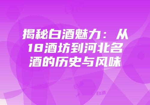 揭秘白酒魅力：从18酒坊到河北名酒的历史与风味