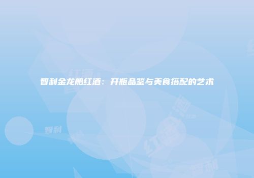 智利金龙船红酒：开瓶品鉴与美食搭配的艺术