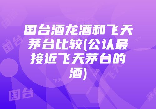 国台酒龙酒和飞天茅台比较(公认最接近飞天茅台的酒)