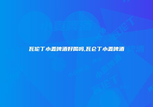 瓦伦丁小麦啤酒好喝吗,瓦仑丁小麦啤酒