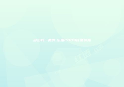 多少钱一瓶啊,乐朗2009红酒价格