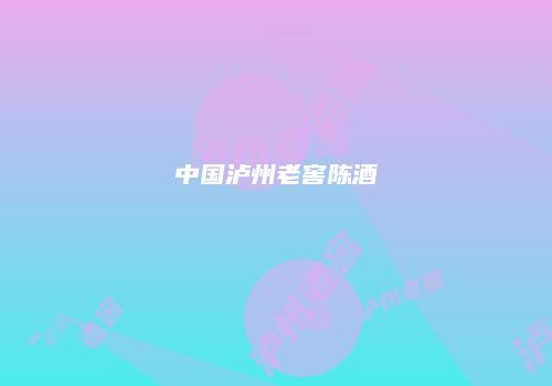 中国泸州老窖陈酒