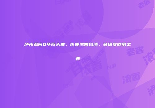 泸州老窖8年陈头曲：优质浓香白酒，多场景适用之选