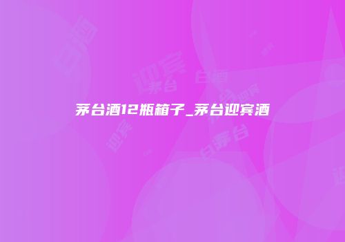 茅台酒12瓶箱子_茅台迎宾酒