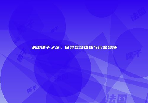 法国椰子之旅：探寻异域风情与自然奇迹