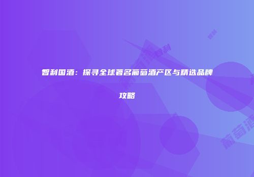 智利国酒：探寻全球著名葡萄酒产区与精选品牌攻略