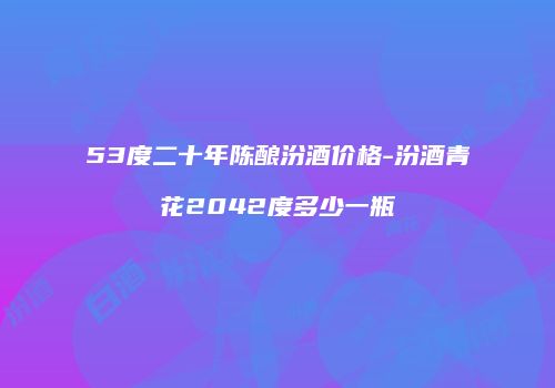 53度二十年陈酿汾酒价格-汾酒青花2042度多少一瓶