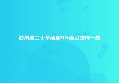 西凤酒二十年陈酿45度多少钱一瓶
