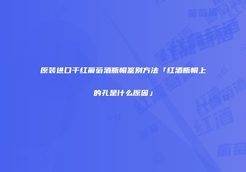 原装进口干红葡萄酒瓶帽鉴别方法「红酒瓶帽上的孔是什么原因」