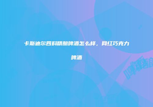 卡斯迪尔四料精酿啤酒怎么样，网红巧克力啤酒
