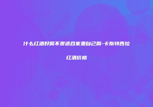 什么红酒好喝不贵适合家里自己喝-卡斯特西拉红酒价格
