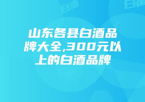 山东各县白酒品牌大全,300元以上的白酒品牌