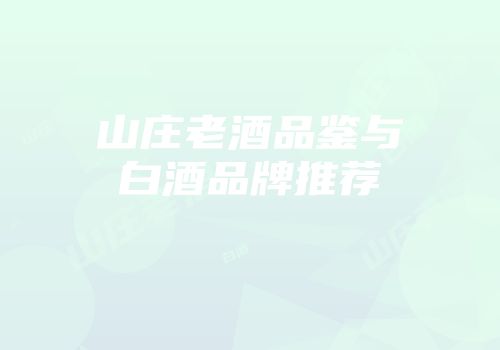 山庄老酒品鉴与白酒品牌推荐