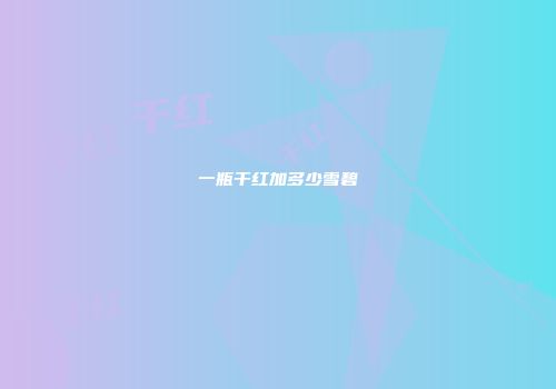 一瓶干红加多少雪碧
