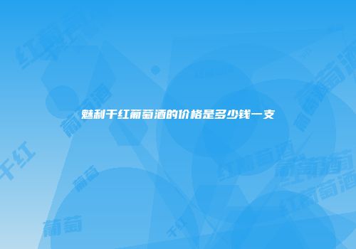 魅利干红葡萄酒的价格是多少钱一支