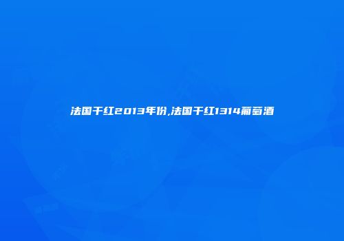法国干红2013年份,法国干红1314葡萄酒