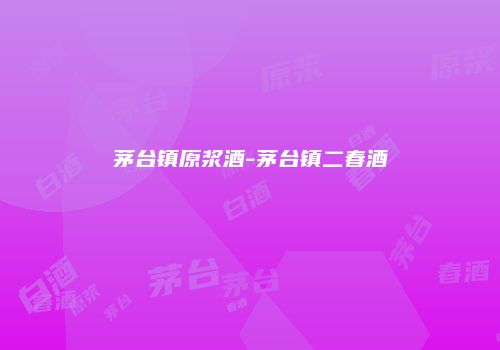 茅台镇原浆酒-茅台镇二春酒