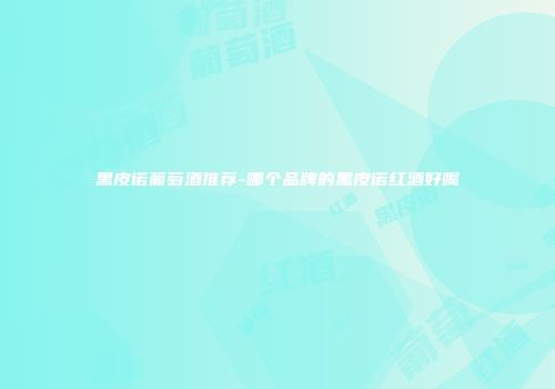 黑皮诺葡萄酒推荐-哪个品牌的黑皮诺红酒好喝