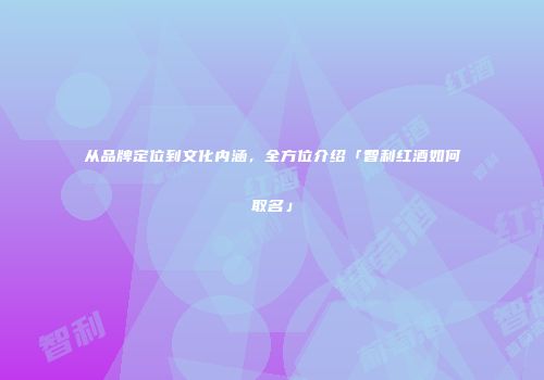 从品牌定位到文化内涵，全方位介绍「智利红酒如何取名」