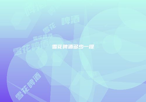 雪花啤酒多少一提