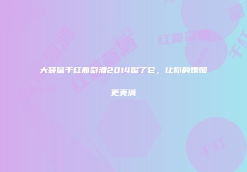 大袋鼠干红葡萄酒2014喝了它，让你的婚姻更美满