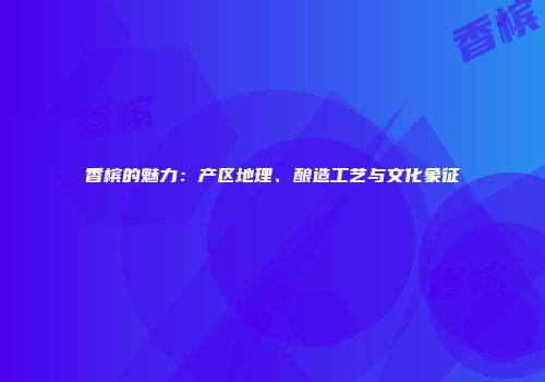 香槟的魅力：产区地理、酿造工艺与文化象征