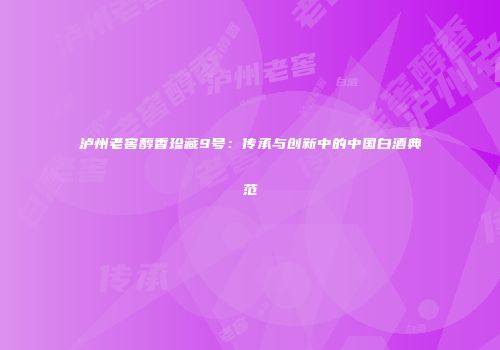 泸州老窖醇香珍藏9号：传承与创新中的中国白酒典范