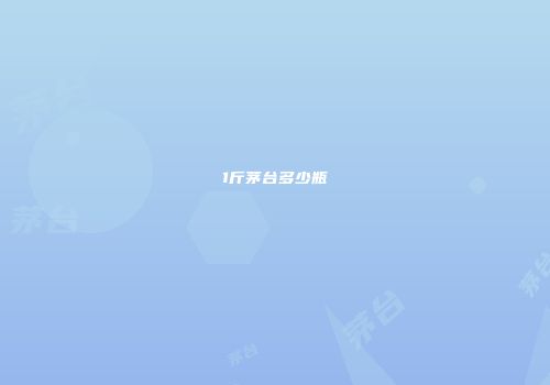 1斤茅台多少瓶