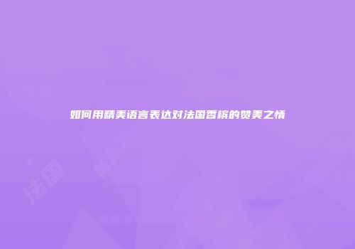 如何用精美语言表达对法国香槟的赞美之情