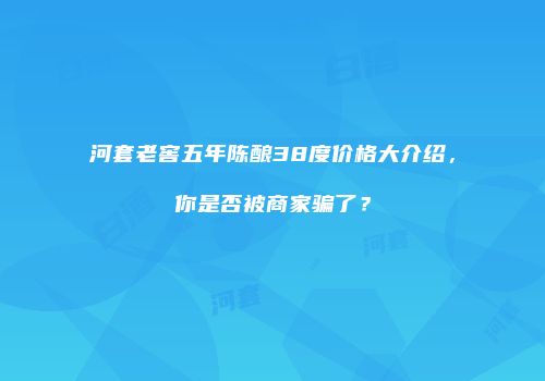 河套老窖五年陈酿38度价格大介绍，你是否被商家骗了？