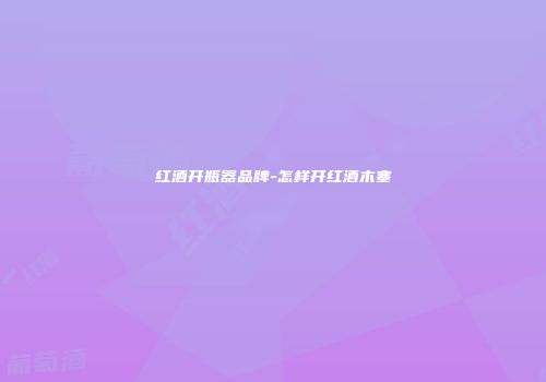 红酒开瓶器品牌-怎样开红酒木塞