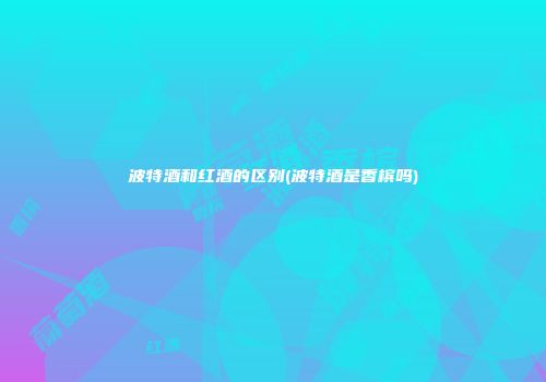 波特酒和红酒的区别(波特酒是香槟吗)